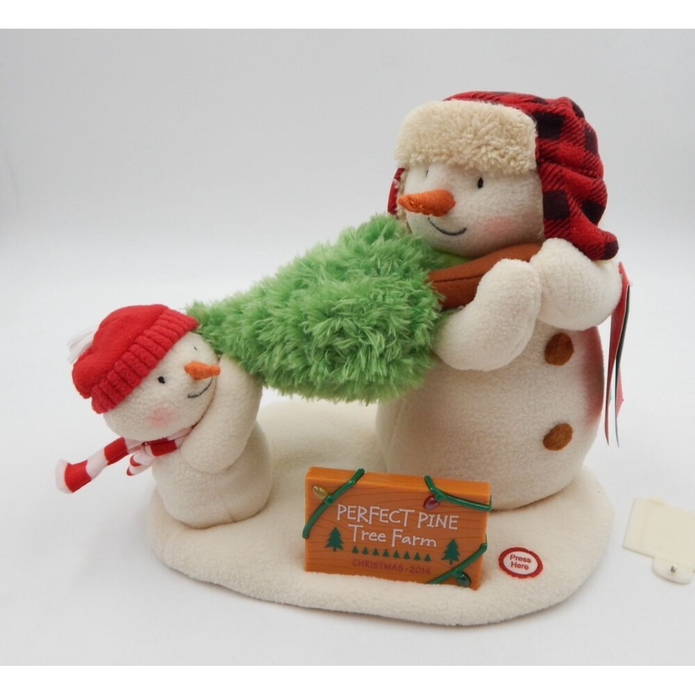 Hallmark Jingle Pals The Perfect Pine Tree 2014 Plush Singing Snowman Tags